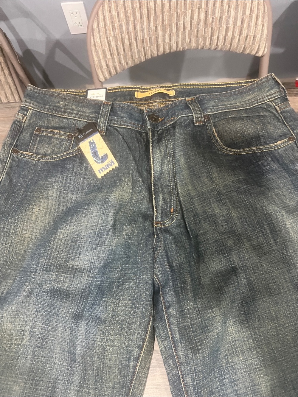 Mavi Men's Washed Blue Relaxed Fit Jeans